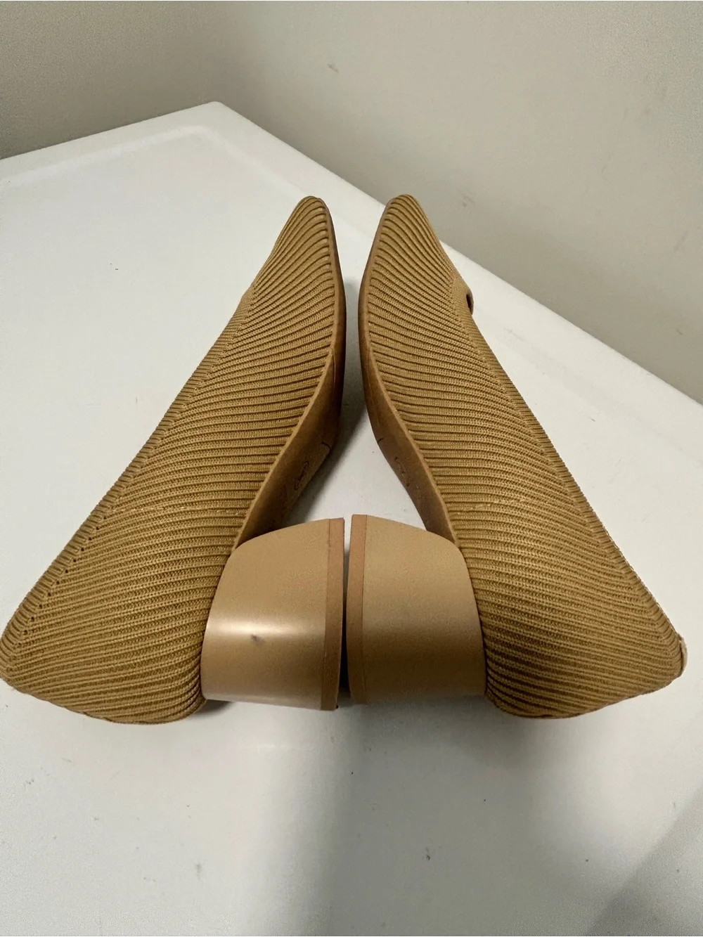 Vivaia Melody 2 Square Toe Chunky Heels Tan Size 5.5 - 6 US 36 EU